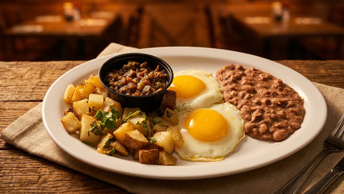 Huevos rancheros and omelets too