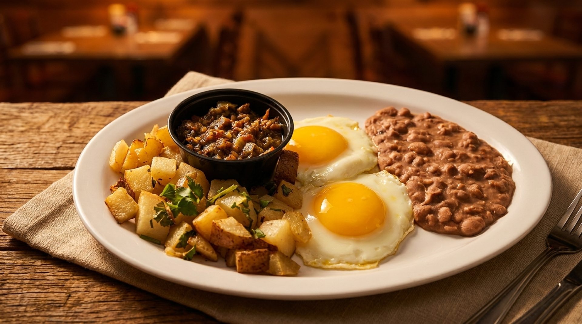 Huevos rancheros and omelets too