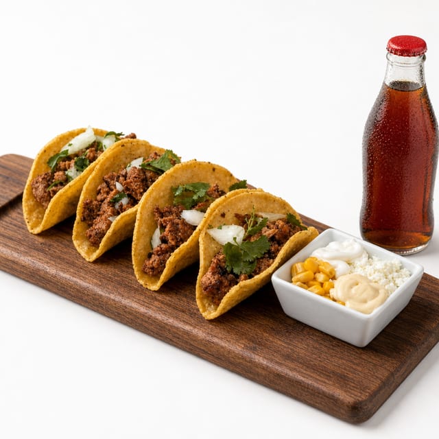 # 6 (4 St Tacos 1 Elote and Drink.